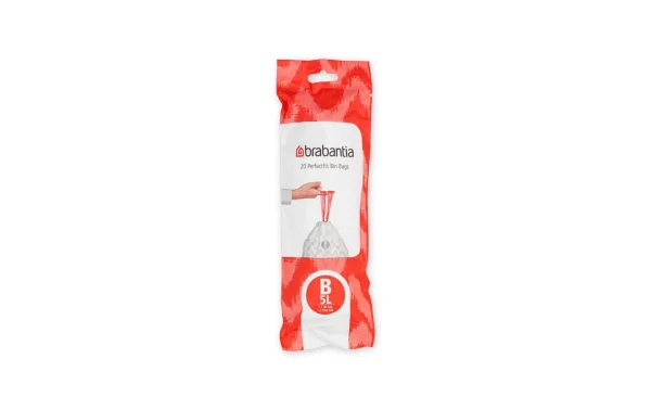 Brabantia Sac à Ordures Ménagères PerfectFit 5 L, 20 Pièce/s – Sacs Poubelle 1