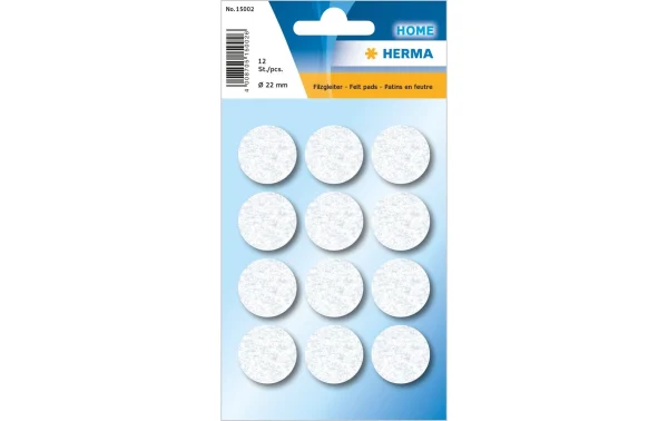 Herma Stickers Patin En Feutre Ø 22 Mm, Blanc, 12 Pièces – Filtre Pour Aspirateur 1