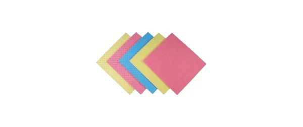 Weita Chiffon Absorbant 5 Pièce/s, Bleu/Jaune/Rose – Chiffon De Nettoyage 3