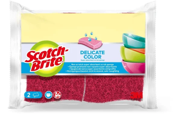 Éponge 3M Scotch-Brite Delicate Fibre Naturelle, 2 Pièces – Éponge De Nettoyage 1