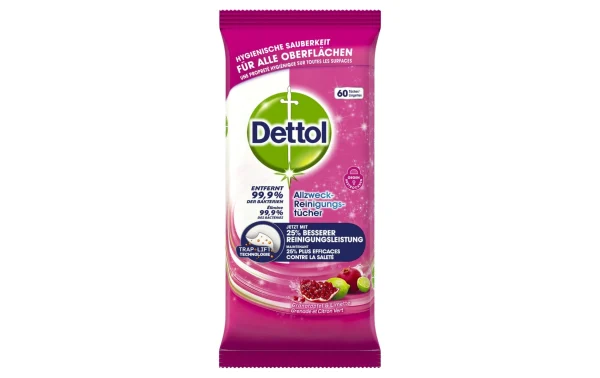 Dettol Nettoyant Tout Usage Tissus En Grenade 60 Pièces – Détergents Universels 1