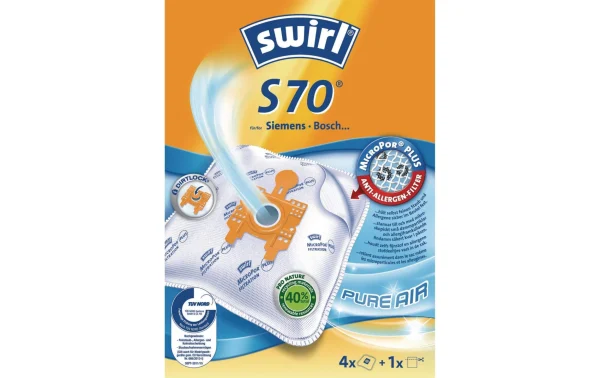 Swirl Sac Filtrant Pour Aspirateur S 70 4 Pièce/s – Sac à Poussière 1