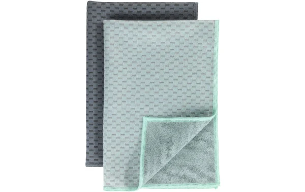 Wenko Torchon Pour La Vaisselle Miko Gris/Vert Clair, 2 Pièces – Torchon Pour La Vaisselle 1